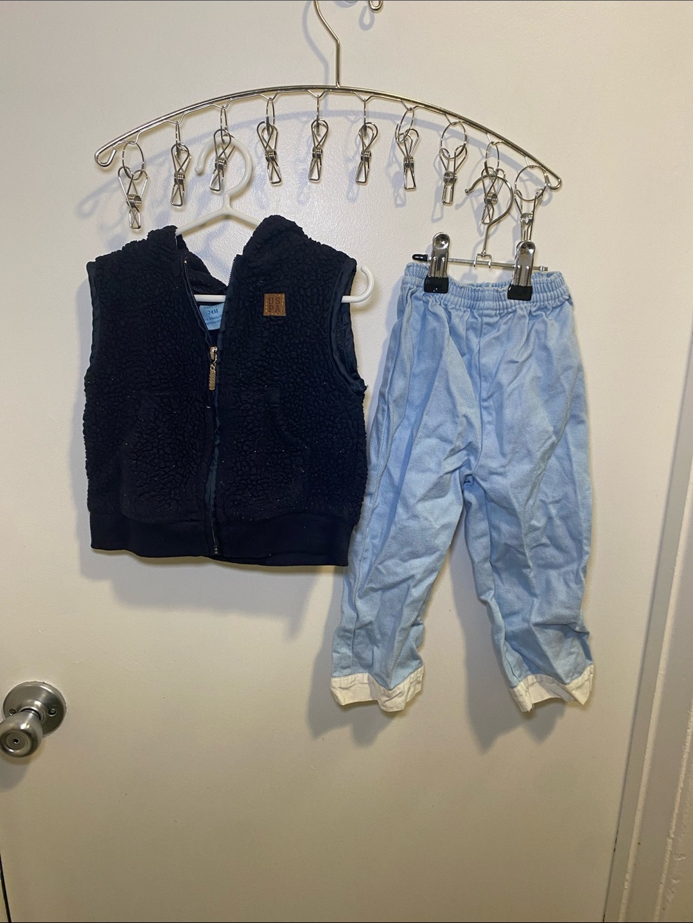 U.S. Polo Assn. Navy Sherpa Zip Hoodie and Vintage Disney Kids Pants